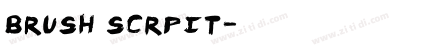 brush scrpit字体转换